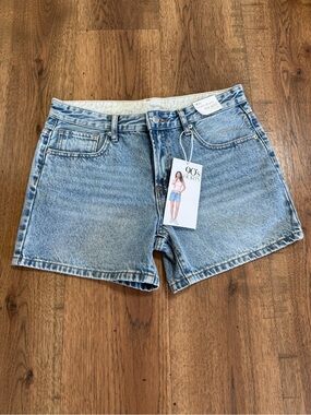 SIMPLE SOCIETY 90's Style Light Blue High-Rise Denim Shorts size 9/29